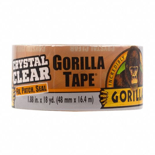GORILLA Repair Tape Gorilla, Light Duty, 2 in x 18 yd, Transparent, Continuous Roll, Pack Qty