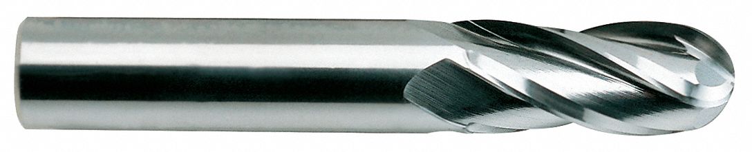 Ball End Mill,  0.125 in,  Carbide