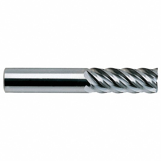 1/8 Shank Diameter Drillco 7200 Series Solid Carbide Regular Length Finishing Center Cutting End Mill Square Nose End 1/16 Cutting Diameter 2 Flute Uncoated 1-1/2 Length 30 Degrees Helix Bright Finish 3/16 Cutting Length