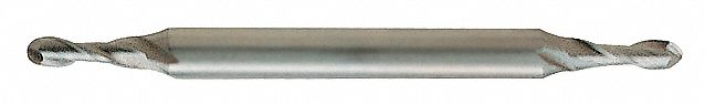 Ball End Mill, Double End, 1/8", HSS