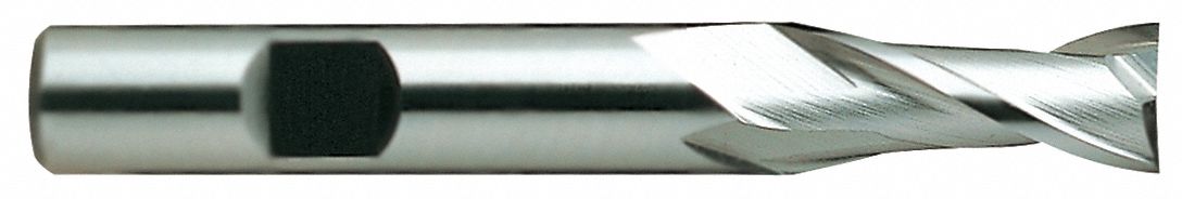 Sq. End Mill, Single End, HSS, 7/8"