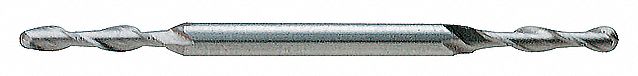 Ball End Mill, Double End, 1/8", HSS