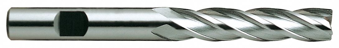 Sq. End Mill, Single End, HSS, 7/8"