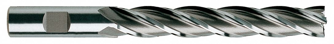 Sq. End Mill, Single End, HSS, 5/8"