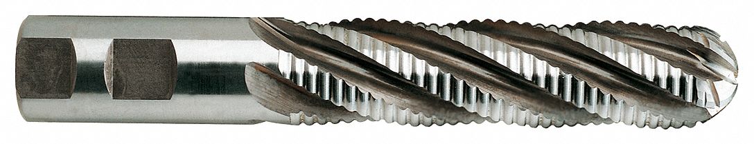 Ball End Mill, Single End, 1-1/2", HSS