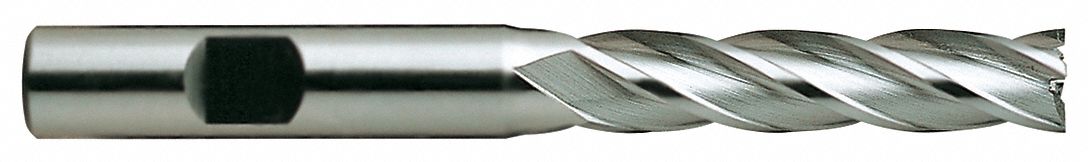 Sq. End Mill, Single End, HSS, 7/8"