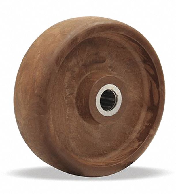 Caster Wheel: 6 in Wheel Dia., 2 in Wheel Wd, 1, 200 lb Load Rating, Std, Plain
