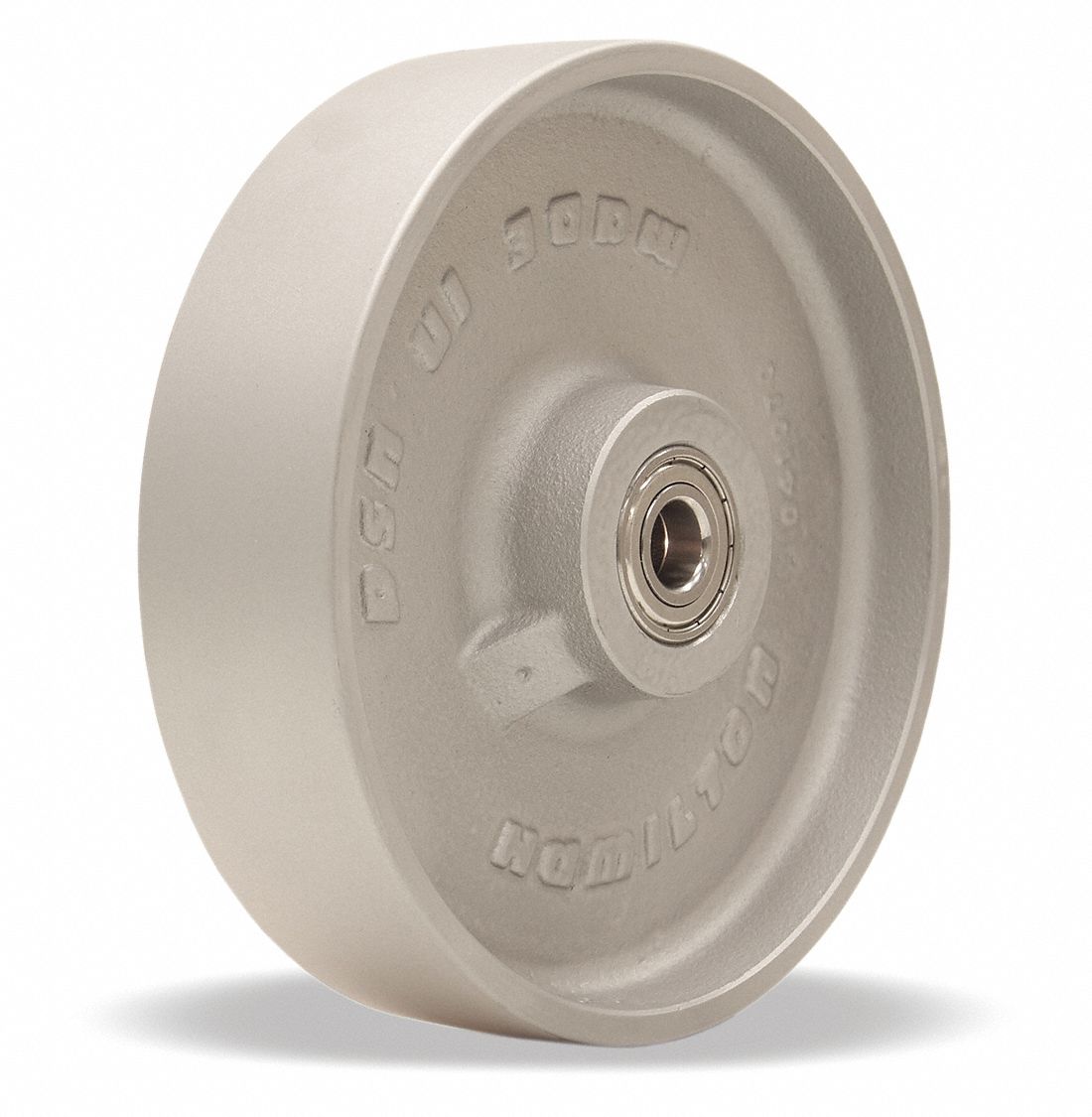 Heat-Resistant Iron Tread Wheel: 8 in Wheel Dia., 2 in Wheel Wd, 2 1/4 in Hub Lg