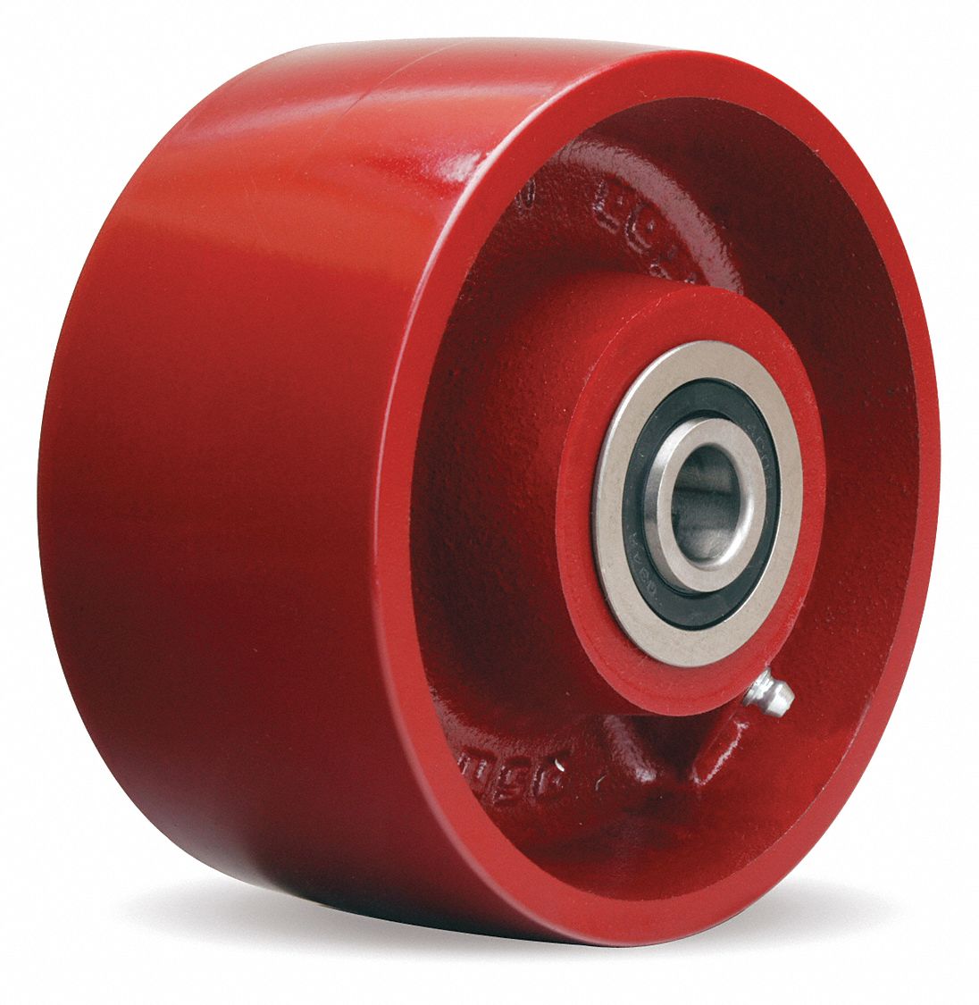 Heat-Resistant Iron Tread Wheel: 6 in Wheel Dia., 3 in Wheel Wd, 3 1/2 in Hub Lg