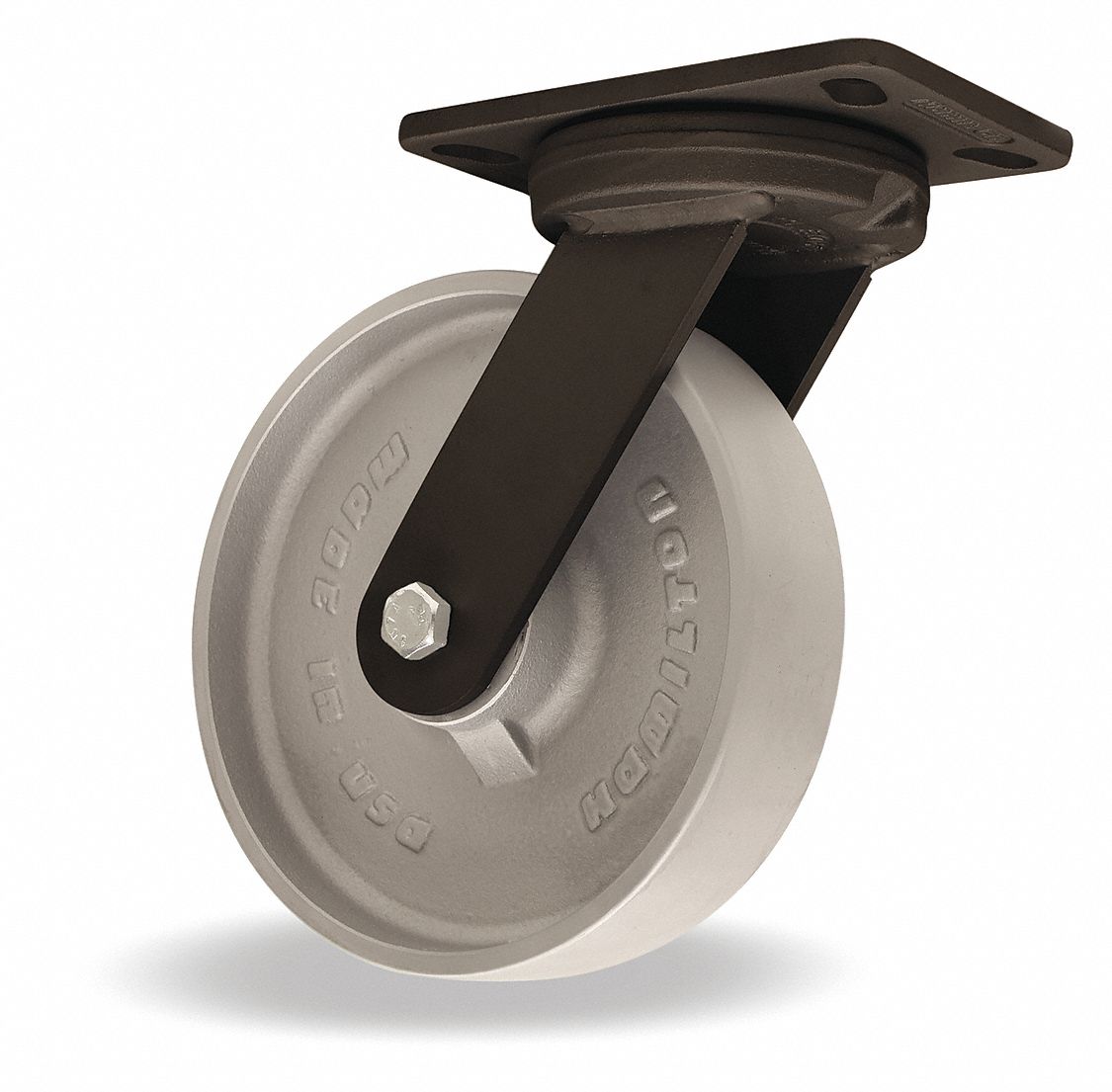 HAMILTON, Swivel, Iron, Plate Caster - 55GZ75|S-HSK-8HMB