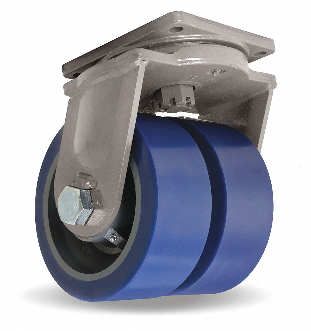 HAMILTON, 10 in Wheel Dia., 10,000 lb, EasyTurn Standard Plate Caster