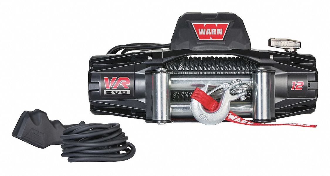 WARN Electric Winch 12,000 lb 1st Layer Load Capacity, 6.9 hp Motor HP, 26 fpm 1st Layer Line