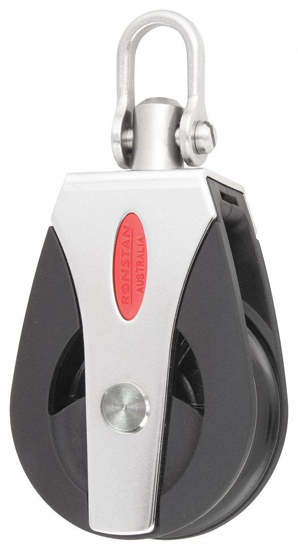 GRAINGER APPROVED Pulley Block, Shackle, Designed For Fibrous Rope, 9/