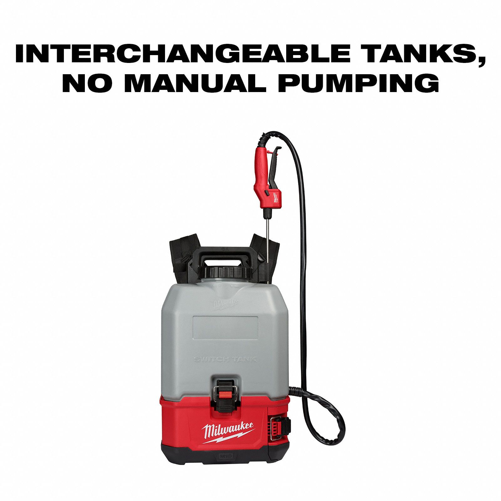 MILWAUKEE Backpack Sprayer Kit 4 gal Sprayer Tank Capacity, HDPE, In