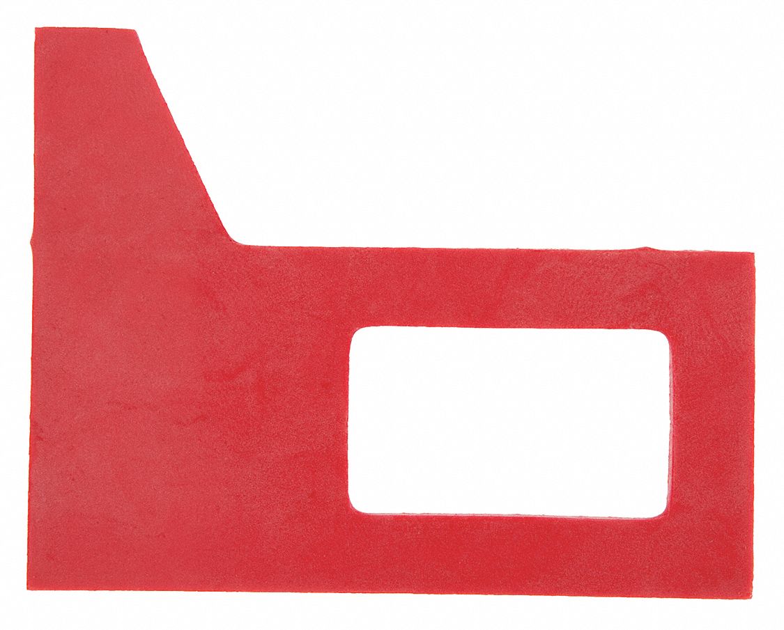 Squeegee Gasket: Squeegee Gasket, Rubber, 3 3/8 in Overall Lg, 2 5/8 in Overall Wd