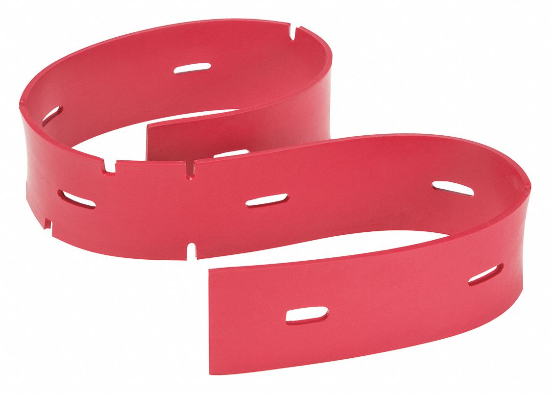 Front Squeegee Blade: Front Squeegee Blade, Premium Rubber, 43 1/4 in Overall Lg, Red