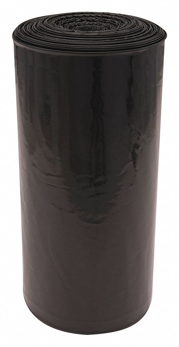 Trash Bag, 44 in L, Blk, PK18