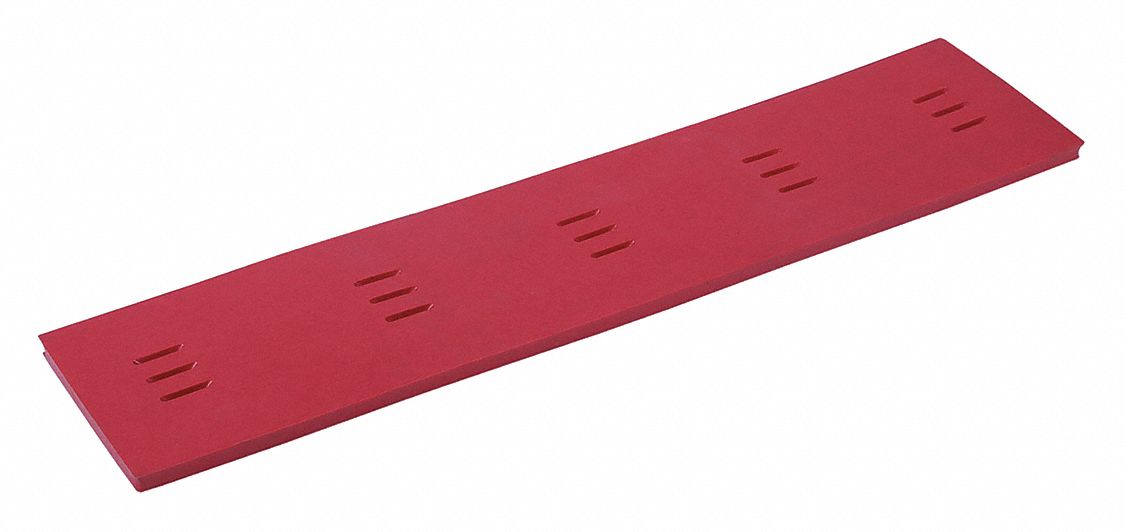 Side Squeegee Blade: Side Squeegee Blade, Premium Rubber, 20 3/8 in Overall Lg, Red