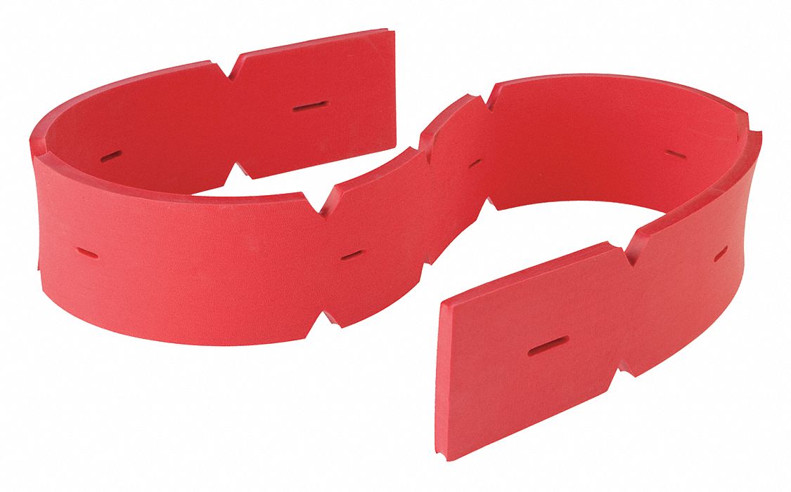 Front Squeegee Blade: Front Squeegee Blade, Premium Rubber, 4 1/8 ft Overall Lg, Red