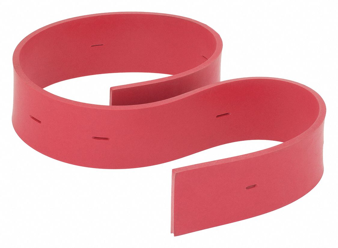 Rear Squeegee Blade: Rear Squeegee Blade, Rubber, 5 ft Overall Lg, Red
