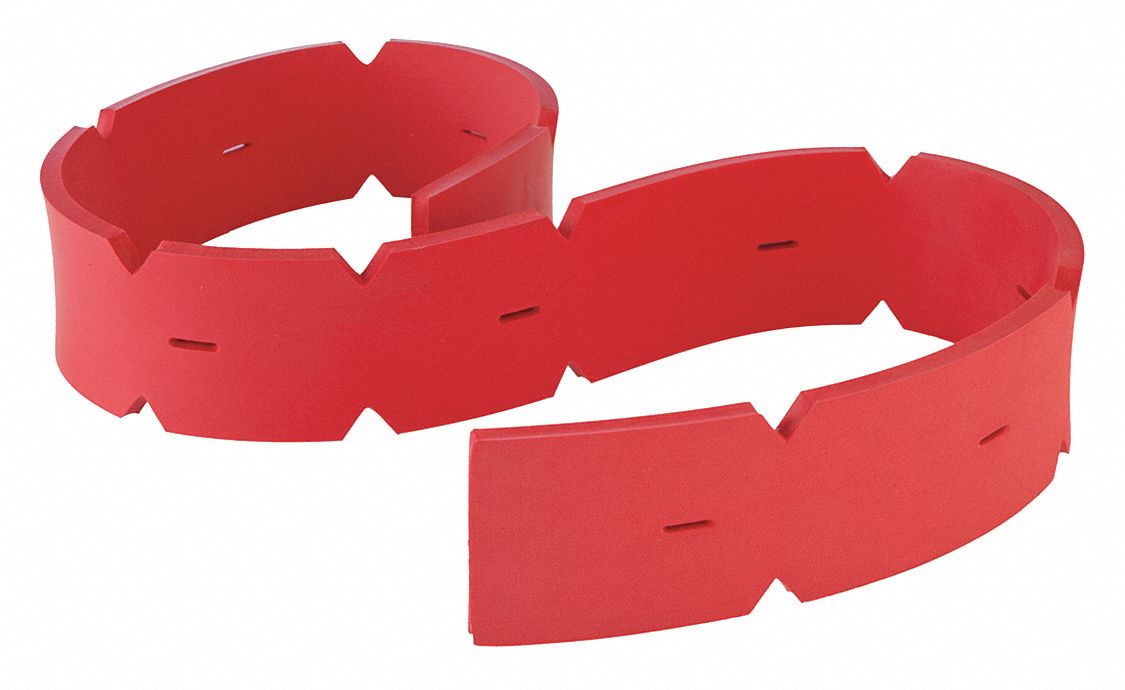 Front Squeegee Blade: Front Squeegee Blade, Rubber, 4 7/8 ft Overall Lg, Red