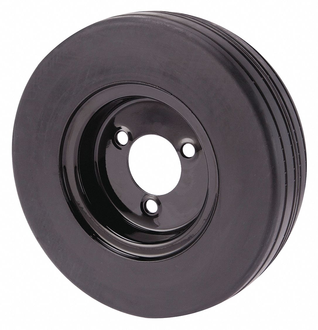 Sweeper Tire: Sweeper Tire, Rubber, 3 1/2 in Overall Lg, Black, 30 in_38 in For Machine Size