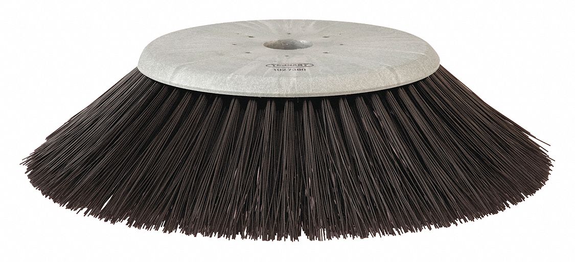 Rotary Brush: Round, 26 in Brush Dia, For Machine Size 80 in_62 3/8 in, Polypropylene, Black