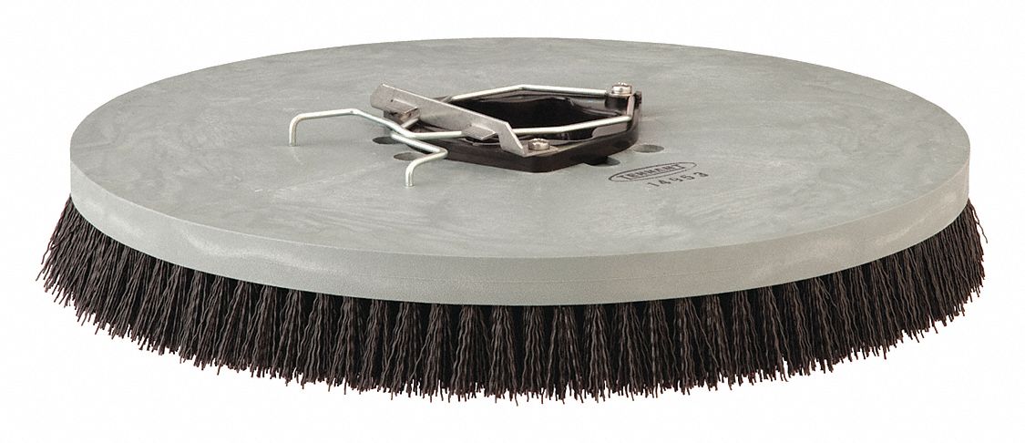 Rotary Brush: Round, 20 in Brush Dia, For Machine Size 40 in_46 in_50 in_52 in_64 in, Black