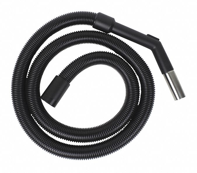 Vacuum Hose: 1 1/2 in Hose Dia, 6 ft Hose Lg, Plastic, Black