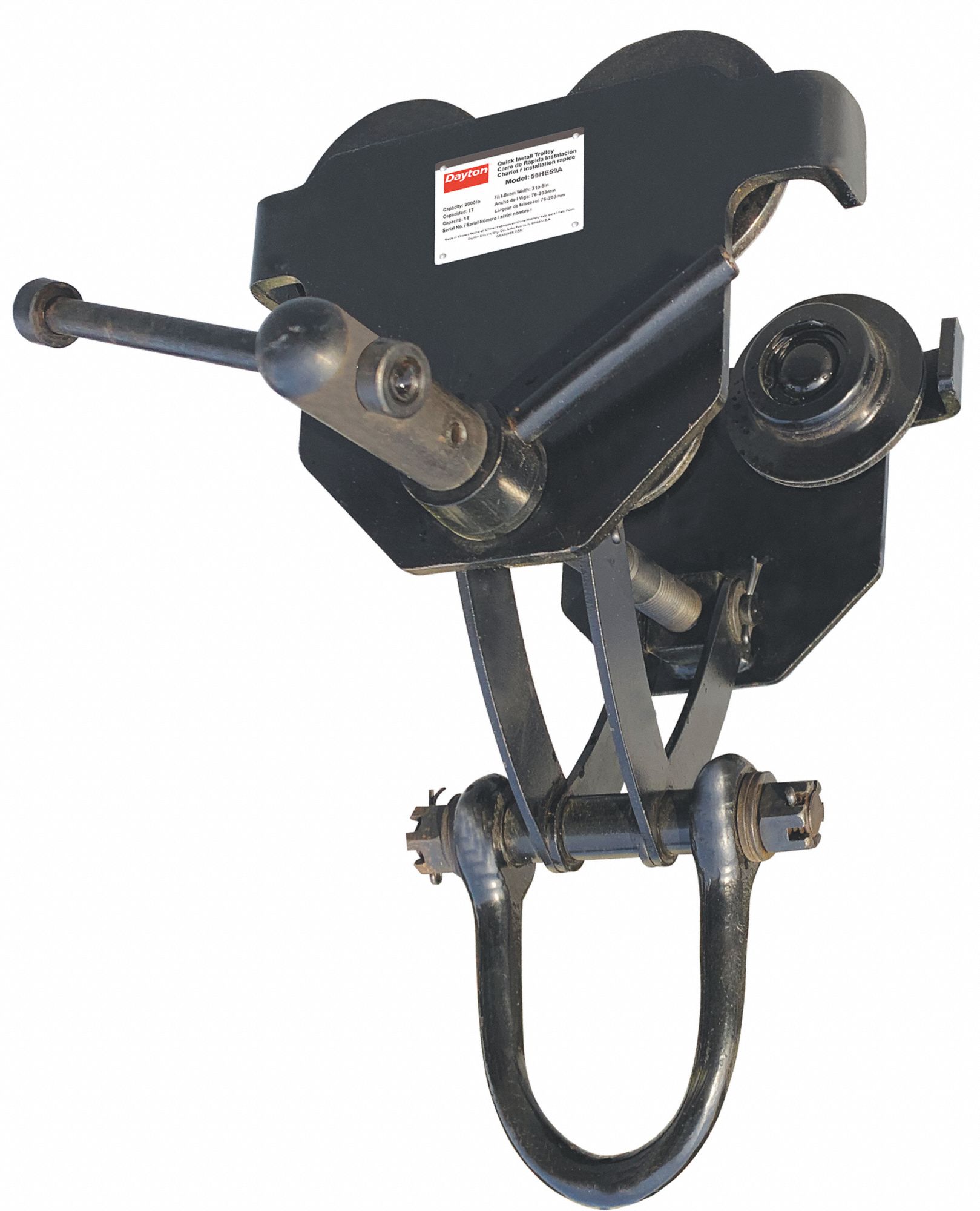 CHARIOT POUSSER, CAP 2 000 LB, FONTE