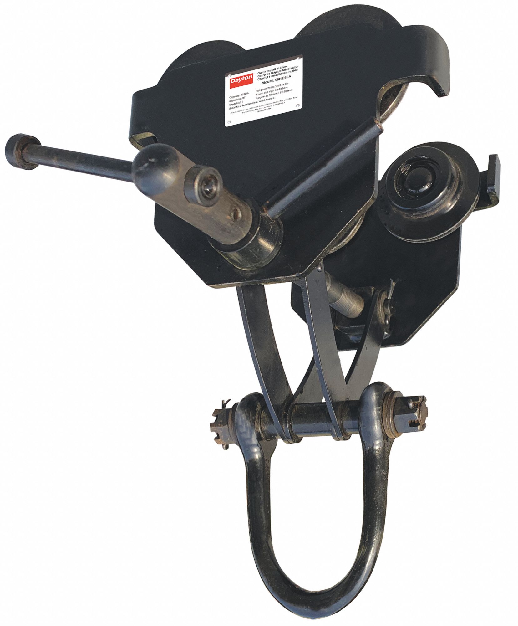 CHARIOT POUSSER, CAP 4 000 LB, FONTE