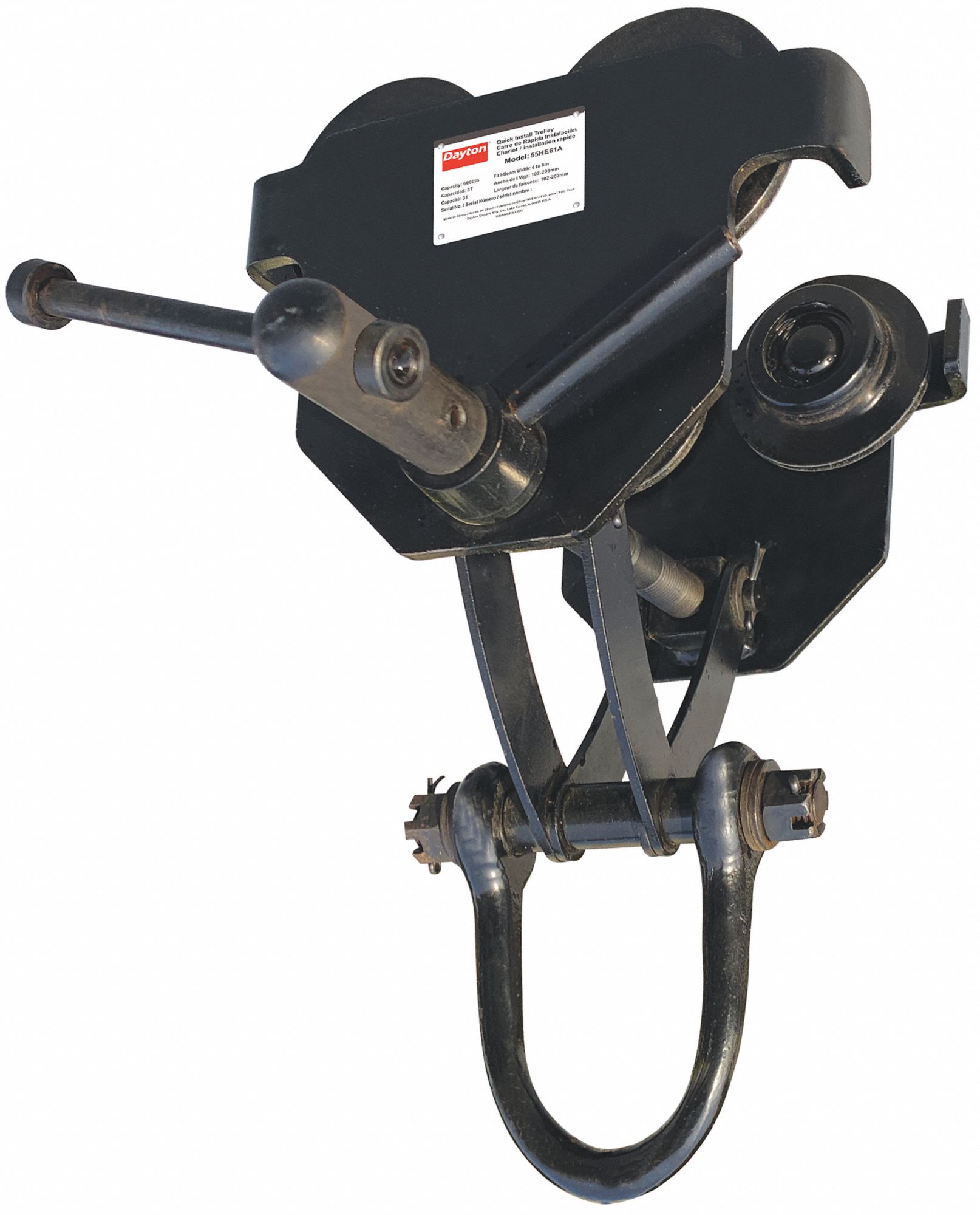 CHARIOT POUSSER, CAP 6 000 LB, FONTE