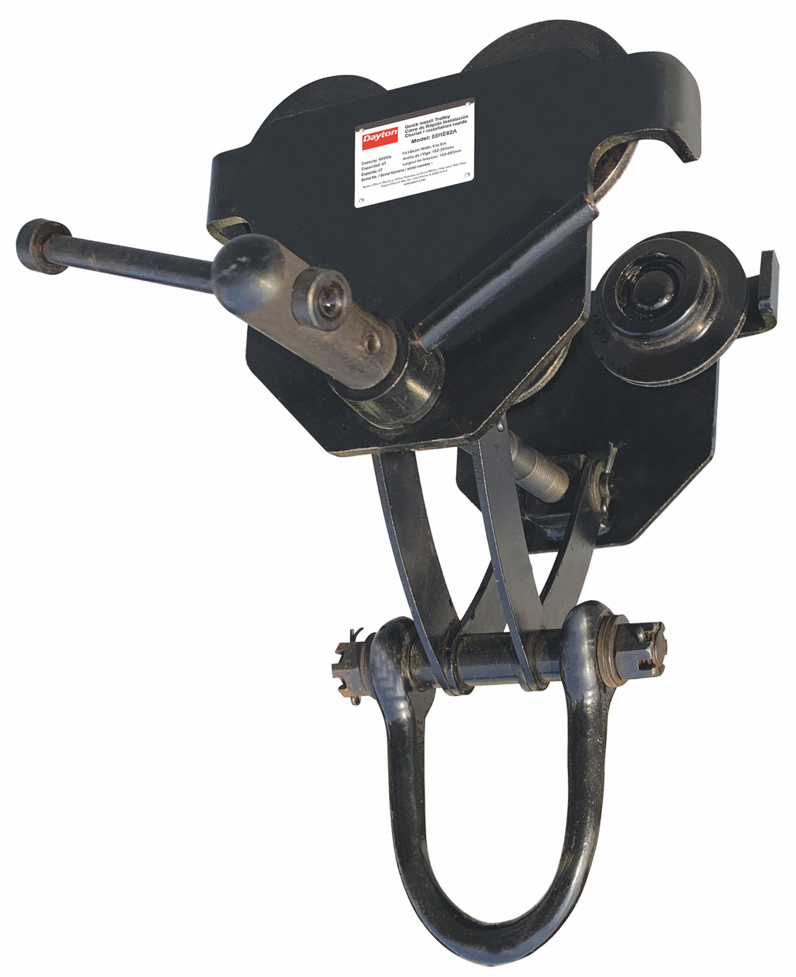 Dayton 8 000 Lb Load Capacity Fits 8 In To 24 1 2 In Beam Ht Trolley