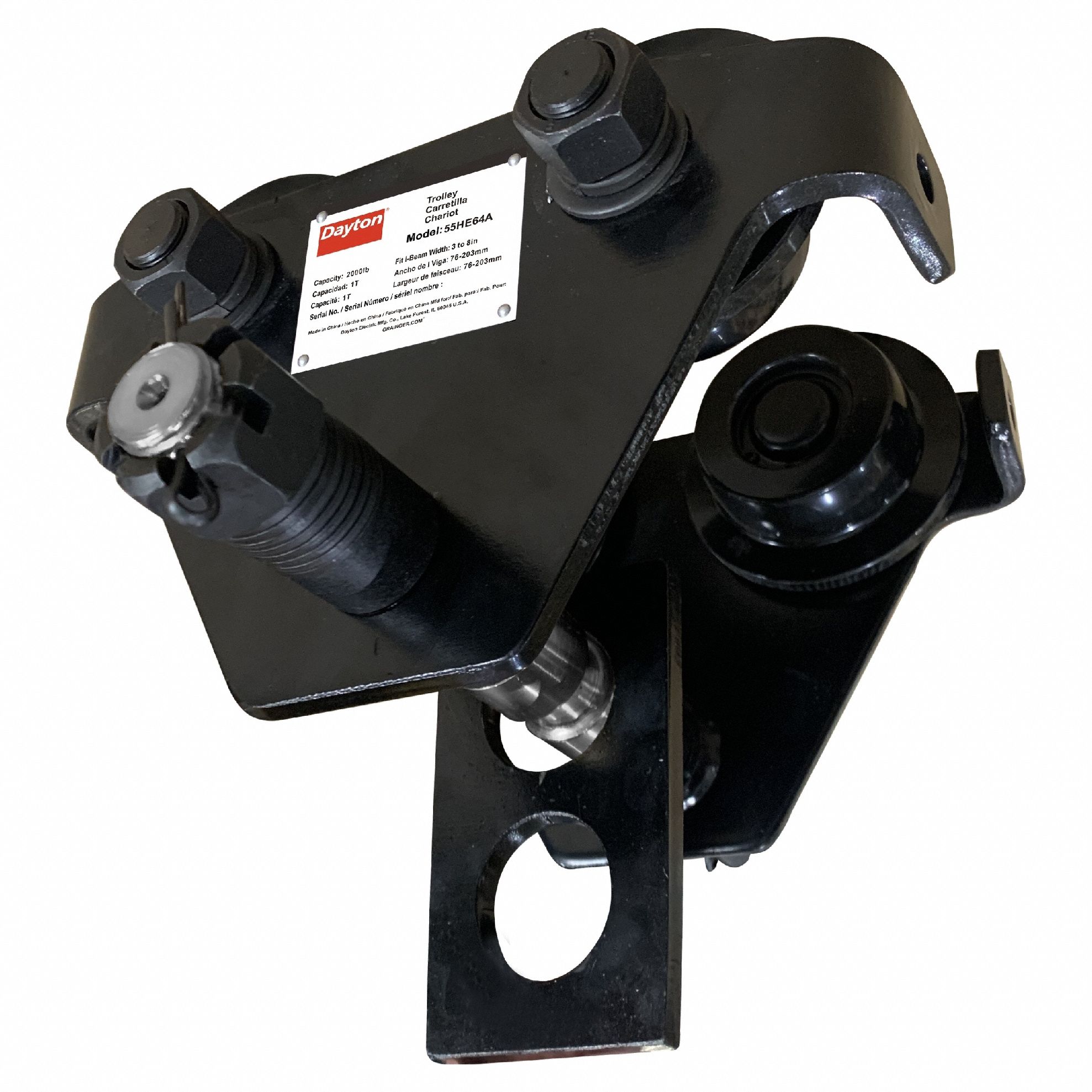 CHARIOT POUSSER, CAP 2 000 LB, ACIER