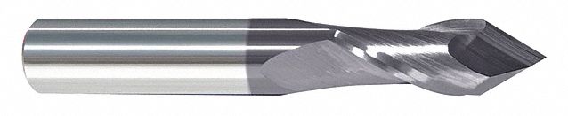 Drill Mill: Carbide, AlTiN Coated, 2 Flute, 1/2" Mill Dia, 1" LOC, 3" OAL, 82° Point
