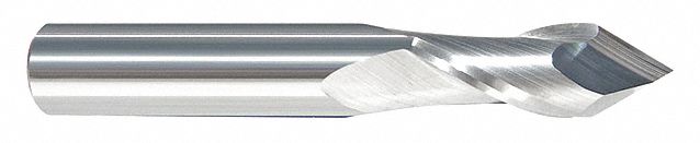 Drill Mill: Carbide, 2 Flute, 1/2" Mill Dia, 1" LOC, 3" OAL, 82° Point