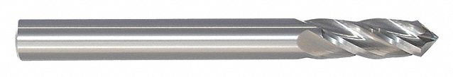 Drill Mill: Carbide, 4 Flute, 1/8" Mill Dia, 1/2" LOC, 1-1/2" OAL, 82° Point