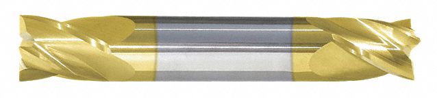 Square End Mill: Carbide, TiN Coated, Double End, 4 Flute, 1/16" Mill Dia, 1/8" LOC