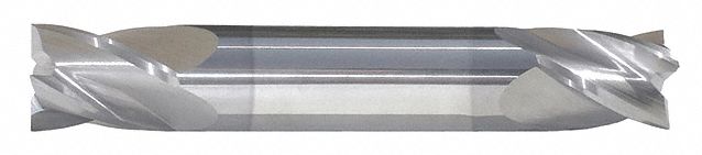 Square End Mill: Carbide, TiCN Coated, Double End, 4 Flute, 1/16" Mill Dia, 1/8" LOC