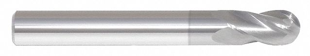 Ball End Mill: Carbide, TiCN Coated, Double End, 4 Flute, 1/16" Mill Dia, 1/8" LOC