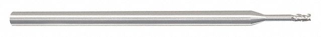 Corner Chamfer End Mill: Carbide, 3 Flute, 1/16" Mill Dia, 3/32" LOC, 0.003" Chf