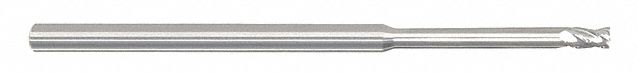 Corner Chamfer End Mill: Carbide, 4 Flute, 1/16" Mill Dia, 3/32" LOC, 0.003" Chf