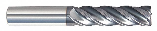 Corner Radius End Mill: Carbide, nACRo Coated, 4 Flute, 1" Mill Dia, 2-1/4" LOC