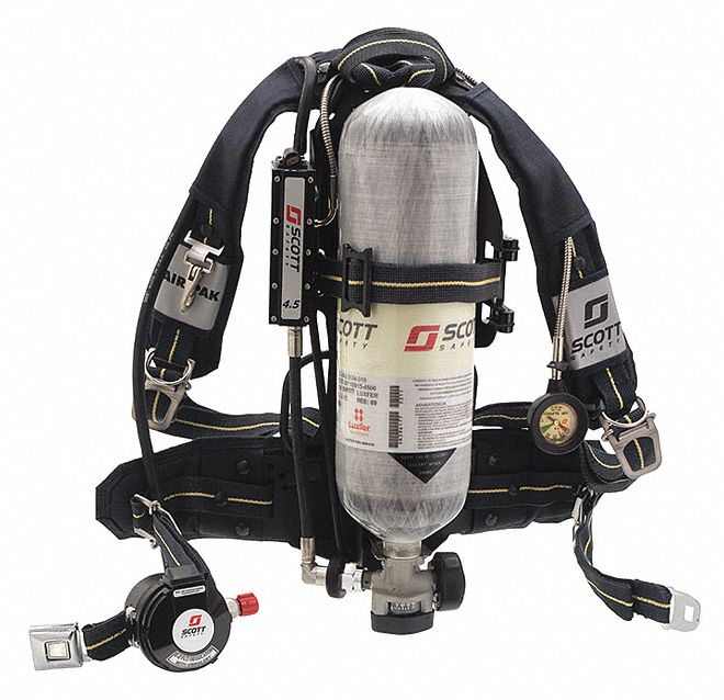 3M SCOTT Industrial SCBA, 45 min. Duration, 4500 PSI - 55HX73 ...