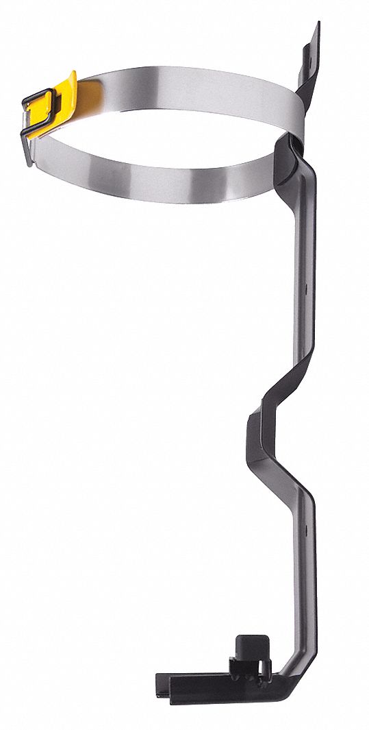 Fire Extinguisher Bracket: For 5 lb Tank Capacity, Cabinet, Rusoh Eliminator Fire Extinguisher