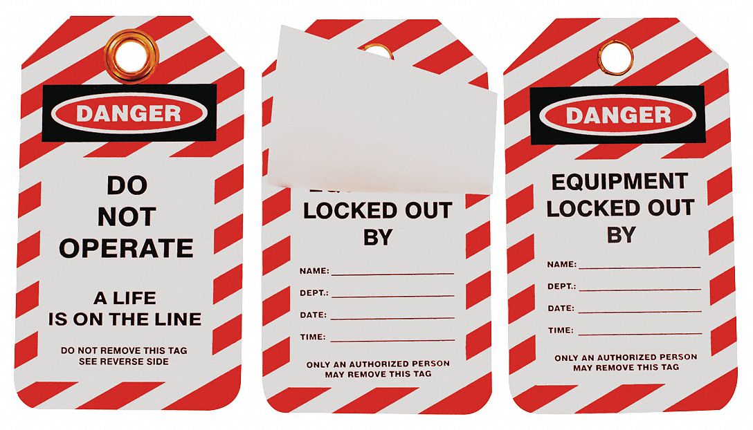 SKILCRAFT, Danger, Locked Out Device, Lockout Tag 55HY31534000NIB