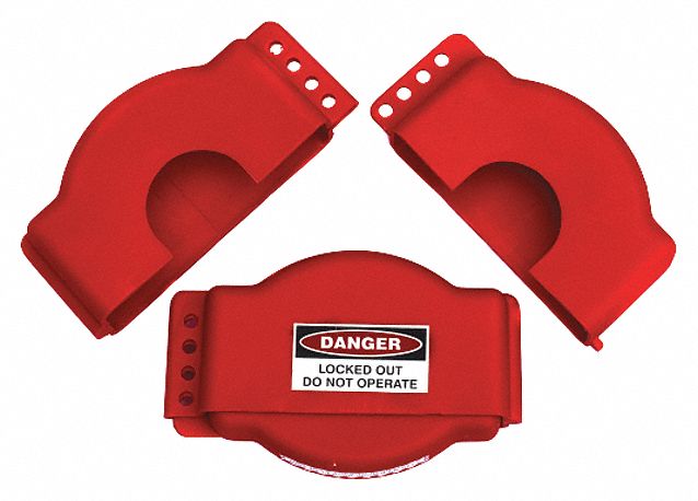 ADJUSTABLE GATE VALVE LOCKOUT,RED,2