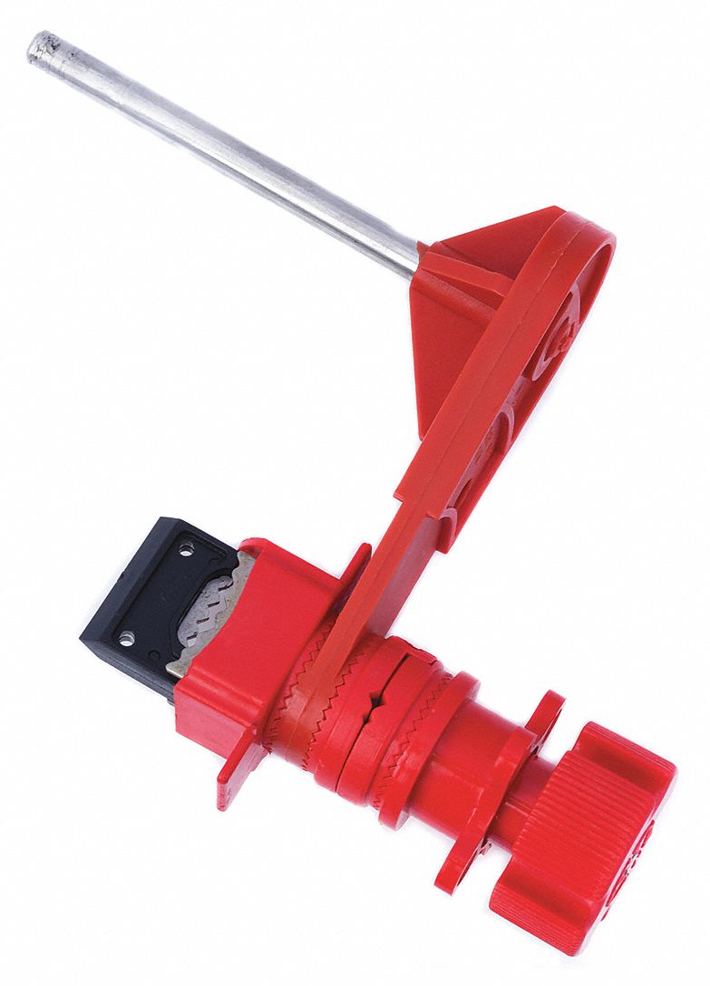 Universal Valve Lockout: 9 in Blocking Arm Ht, For 1.63 in Max Handle Wd