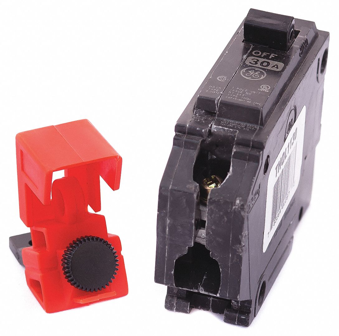 SKILCRAFT ClampOn Breaker Lockout, 120/277, ClampOn with Screw