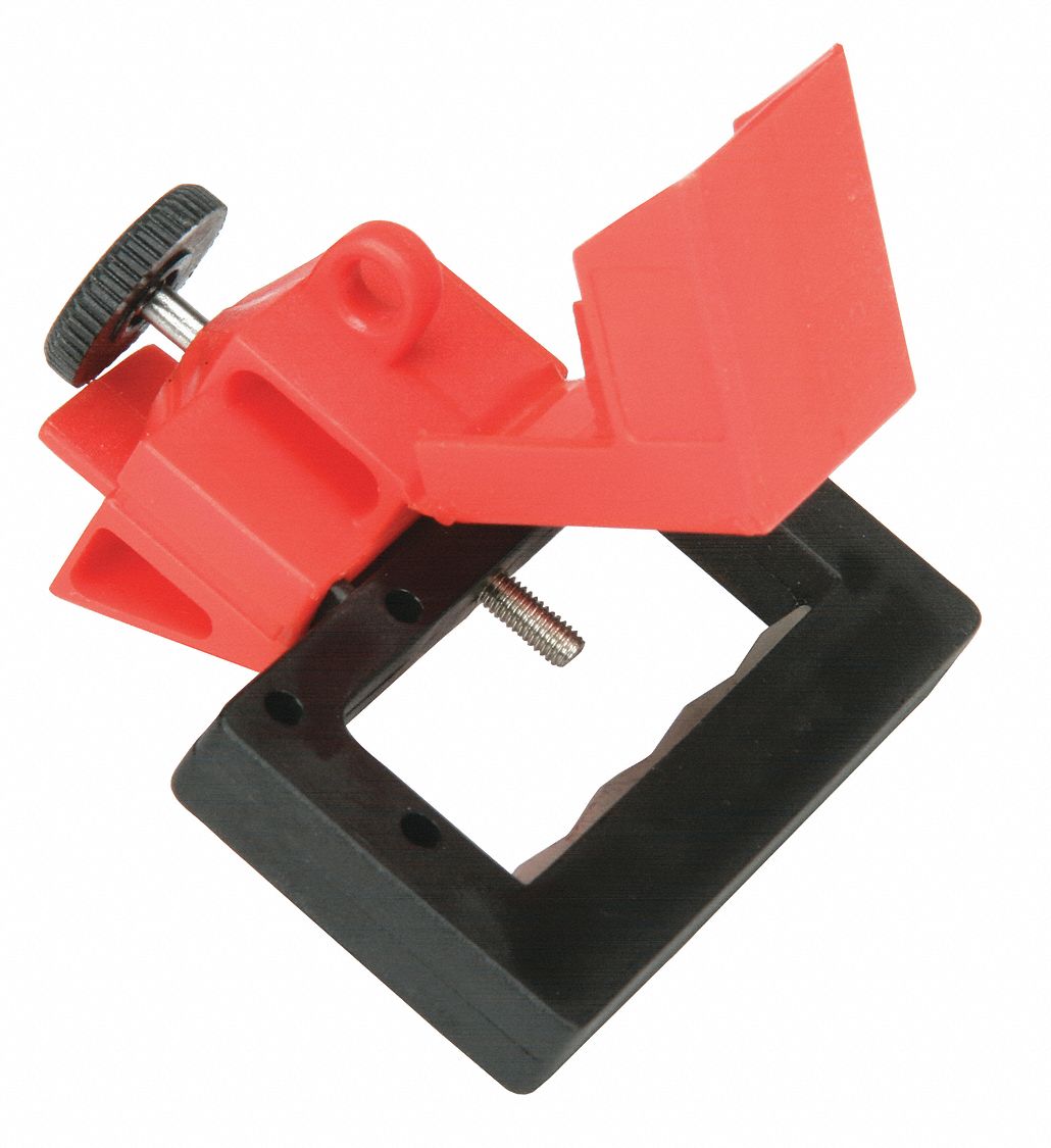 Oversized Breaker Lockout: Clamp-On, For 480/600V AC Volt, 6 PK